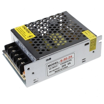 Κερδοφόρα 220V AC 12V 50W 24V 2A DC παροχή ρεύματος με συχνότητα 50/60Hz