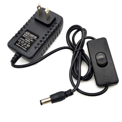 C-Power AC100-240V DC 12V 1A 2A Αναπροσαρμοστής ισχύος με Inline Switch και σταθερή τάση
