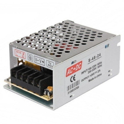 110V/220V Εισαγωγή 24V 2A 50W S-50-24 Διακόπτης τροφοδοσίας για LED CCTV Single Output