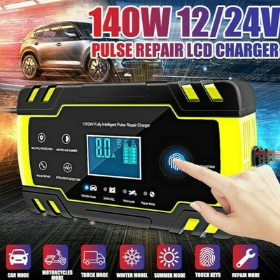 Εικονική οθόνη LCD 12V 8A 24V 4A φορτιστή μπαταρίας για αυτοκίνητο