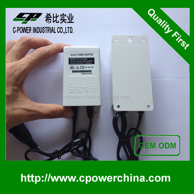 12V 24W εξωτερικός προσαρμογός ρεύματος με 2000mA ρεύμα εξόδου και ευγενικό λευκό σχεδιασμό