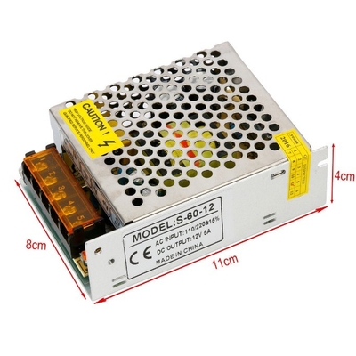 24V DC 2.5A/2.7A 12V 5A 3.5mm Σίλβερ παροχή ισχύος Απόδοση συχνότητα 50/60hz Απόδοση
